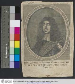 Don Giovanni D'Avstria Generalissimo De Tvtte L'Armi Di S.M.ta Catt.a Nelle Spagne Anno. 1665