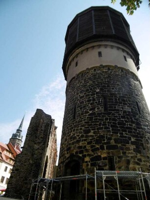 Bautzen: Mönchskirchruine und Wasserturm