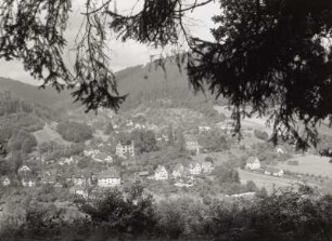 Calw-Hirsau, Stadtteilansicht mit ehemaligem Benediktinerkloster Sankt Peter und Paul von Nordosten