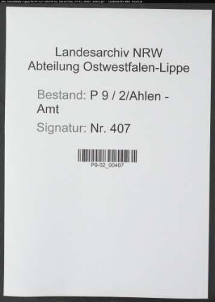 Sterberegister Standesamt Ahlen-Amt