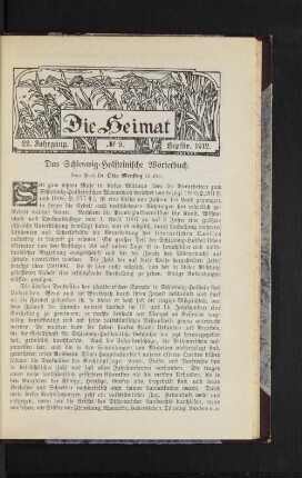 Das Schleswig-Holsteinische Wörterbuch.