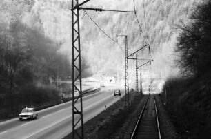Sonderfahrt mit IC nach Titisee; Rampe im unteren Höllental