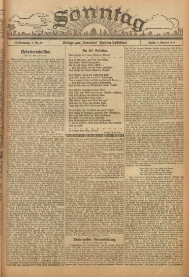 Titelseite einer Zeitung