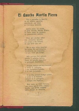 El Gaucho Martin Fierro