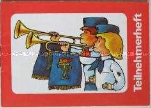 Vordruck eines Teilnehmerheftes für das VII. Pionierteffen 1982 in Dresden (blanko)