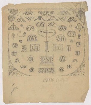 Monogramm- und Ornamentstudien : Kalligrafische Studien zu Monogrammen und dem Namen Hidegard
