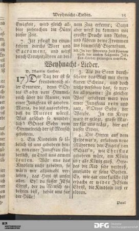 Weyhnacht-Lieder.