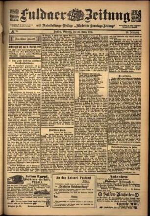 Zweite Ausgabe vom Mittwoch, den 26. März 1902.