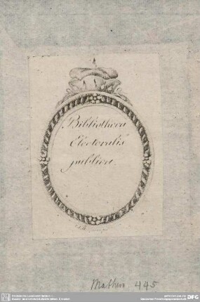 Exlibris: Bibliotheca Electoralis publica