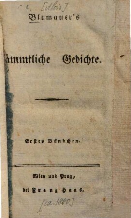 Blumauer's sämmtliche Gedichte, 1