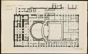 Nationaltheater, München: Grundriss Untergeschoss 1:100, Variante