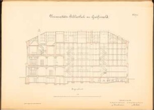 Universität Greifswald Bibliothek: Längsschnitt 1:100