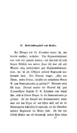 II. Untersuchungshaft und Verhör
