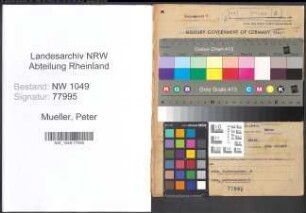 Entnazifizierung Peter Mueller , geb. 16.09.1885 (Landwirt)