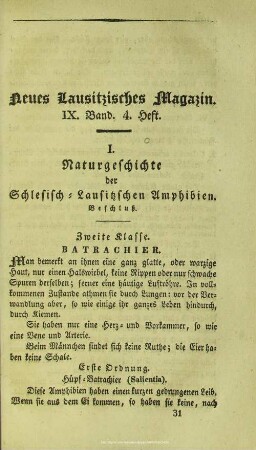 Naturgeschichte der Schlesisch-Lausitzischen Amphibien : (Beschluß)