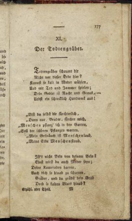 XI. Der Todtengräber.
