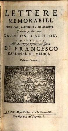 Lettere memorabili, Vol. 1
