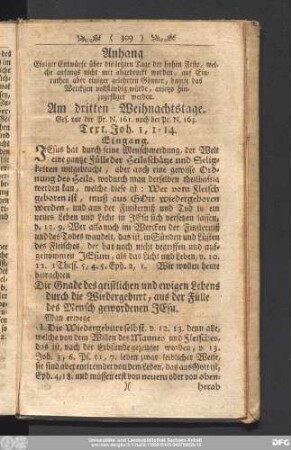 Am dritten Weihnachtstage.
