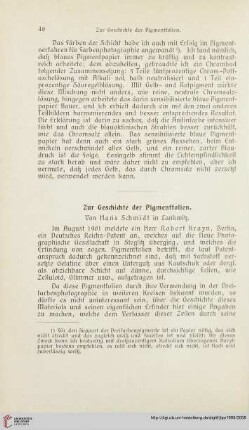 Zur Geschichte der Pigmentfolien