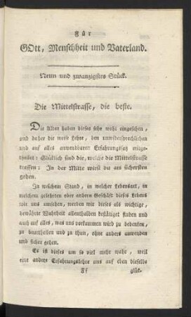 Neun und zwanzigstes Stück
