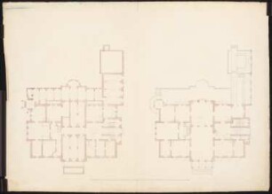 Villa Pflug, Berlin-Tiergarten: Grundriss Kellergeschoss und Parterre