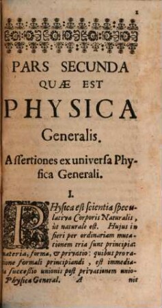 Cursus Philosophicus R. P. Burchardi Lingen è Societate Jesu, In alma Universitate Coloniensi SS. Theologiæ Doctoris ac ibidem quondam Philosophiæ Professoris Ordinarii, 2. Physica Generalis