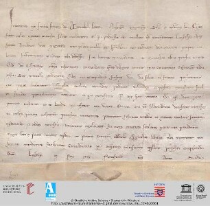 Urkunde : Papst Innozenz IV. ermächtigt den Mainzer Erzbischof, im Kloster Lorsch Kanoniker anzusiedeln