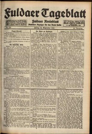 Ausgabe vom Freitag, den 16. September 1921.