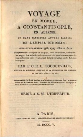 Voyage en Morée, en Constantinople, en Albanie et dans plusieurs autres parties de l'empire othoman : pendant les années 1798 - 1801, T. 2