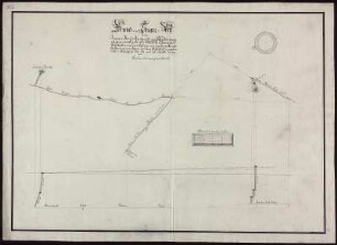 Riss von der Jungen David Frundgrube, Maastab von 30. Lachter, kolorierte Handzeichnung, 1779