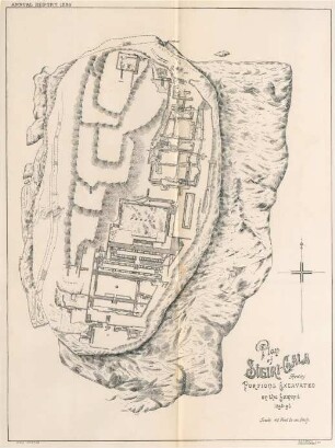 Plan of Sîgiri-Gala showing Portions Excavated on the Summit 1895-96