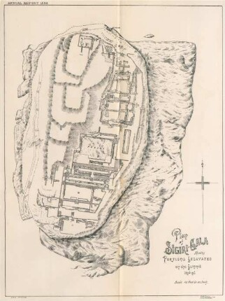 Plan of Sîgiri-Gala showing Portions Excavated on the Summit 1895-96