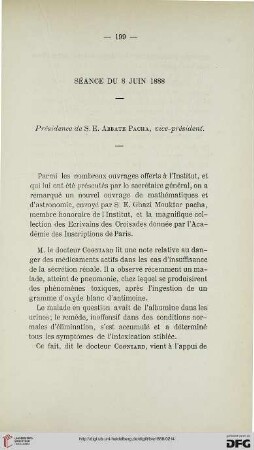 Séance du 8 Juin 1888