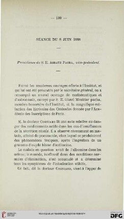 Séance du 8 Juin 1888
