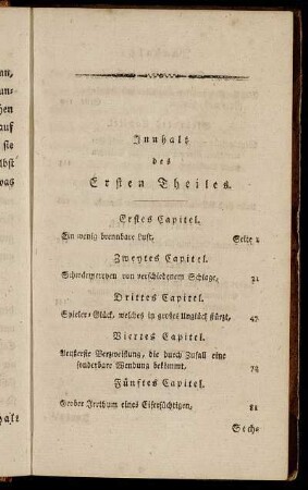 Innhalt des Ersten Theiles