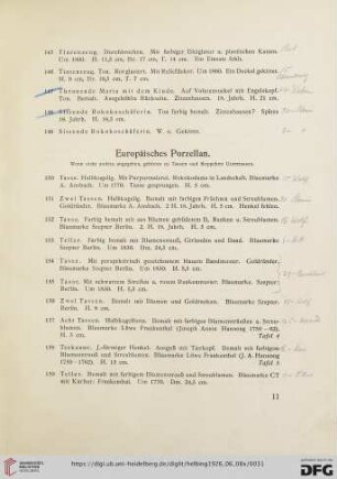 Europäisches Porzellan (Nr. 150-219)