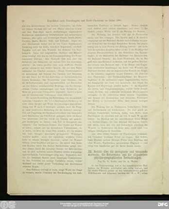 III. Bericht über die zoologische und botanische Ausbeute, die Reiserouten und die allgemeinen physiko-geographischen Beobachtungen. Von Dr. G. Radde und Dr. A. Walter.