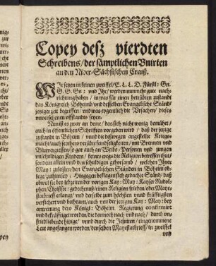 B4r-C2r, Copey deß vierdten Schreibens
