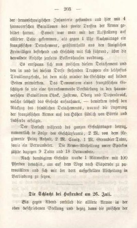 Die Schlacht bei Hastenbeck am 26. Juli.