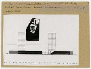 Wettbewerb Hotel-Komplex Berlin. Berlin, Mitte, Friedrichstraße/Clara-Zetkin-Strasse