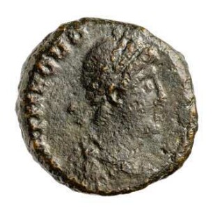 Münze, Aes 4, 379 - 395 n. Chr.
