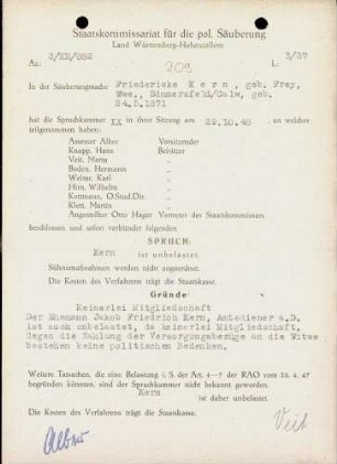 Kern, Friedericke geb. Frey