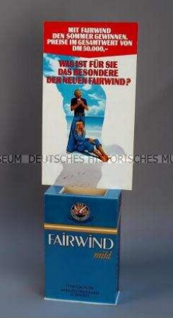 Werbeaufsteller / Verkaufshilfe für Fairwind-Zigaretten