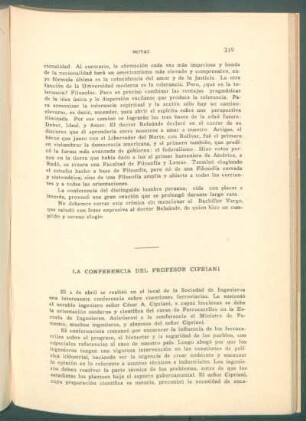 La conferencia del profesor Cipriani
