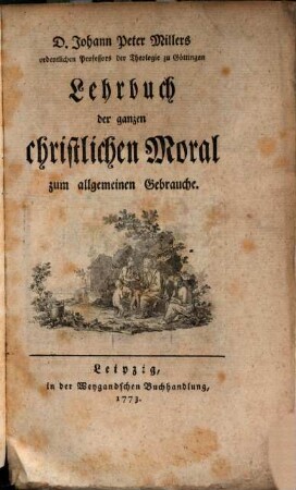 Lehrbuch der ganzen christlichen Moral