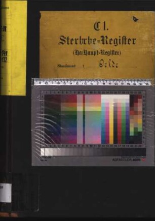 Sterberegister des Standesamtes Oelde von 1907 (Urkunden-Nr. 1-141) und von 1908 (Urkunden-Nr. 1-132)