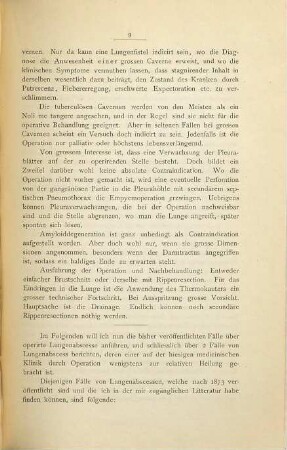 Über Lungenabscess und dessen operative Behandlung : Inaugural-Dissertation