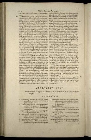 Articulus XXXI. - Articulus XXXIII.