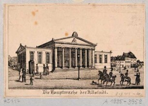 Die Altstädtische Wache (Schinkelwache) in Dresden, Blick nach Nordwesten