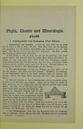 Physik, Chemie und Mineralogie